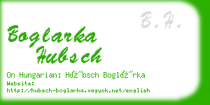 boglarka hubsch business card